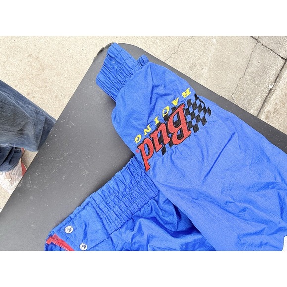 Vintage Ricky Craven Bud Racing NASCAR Jacket XL Red Blue 90s Racing - Picture 2 of 8